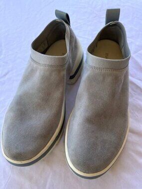 Stuart Weitzman Pyrite Nocturn Stylish Gray Suede Slip-On Women's Shoes 7